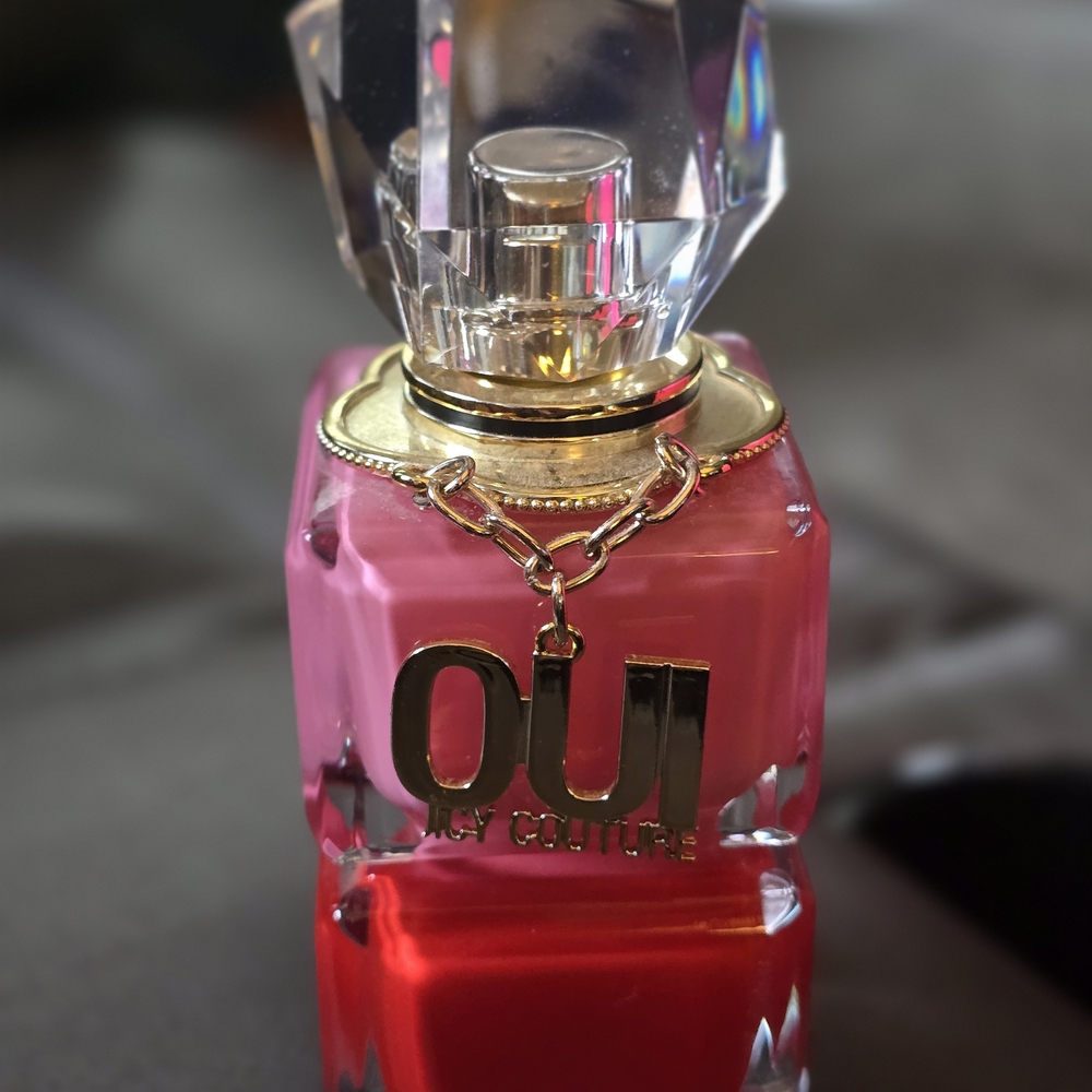 Juicy Couture Red and Gold Perfume Bottle